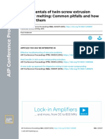 Fundamentals of Twin-Screw Extrusion Polymer Melting: Common Pitfalls and How To Avoid Them