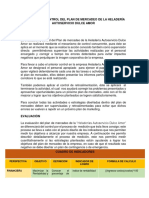 Evaluación y Control Del Plan de Mercadeo de La Heladería Autoservicio Dulce Amor