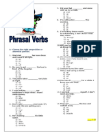 A-Choose The Right Preposition or Adverbial Particle