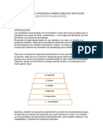 Evaluación 5. Síntesis 4. Análisis 3. Aplicación 2. Comprensión 1. Conocimiento