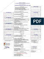 Collegiate Calendar For A/Y: M T W TH F S