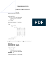 VHDL Assignment