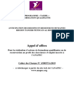 CDC Appel Offres FQR 2020-Tanger-Tetouan-AlHoceima