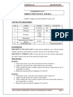 Verification of KVL and KCL