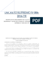 2) DS 006-2014 Modificatoria - Reglamento Ley de Seguridad y Salud en El Trabajo PDF