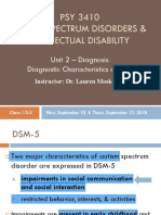 PSY 3410 Autism Spectrum Disorders & Intellectual Disability