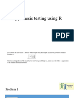 R Hypothesis Testing