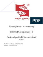 Management Accounting Internal Component - 2: Cost and Profitability Analysis of Airtel