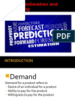 Demand Estimation and Forecasting