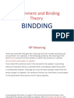 Government and Binding Theory: Bindding