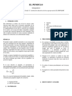 INFORME PENDULO. Fisica Secundaria