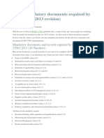 List of Mandatory Documents Required by ISO 27001 (2013 Revision)