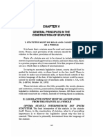 General Principles in Construction of Statutes