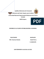 Informe de La Planta Potabilizadora La Defensa 26231276