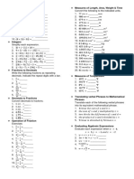 Math Worksheet