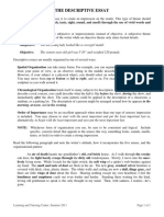 Printable Descriptive Essay Sample