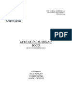 GEOLOGÍA DE MINAS, Informe