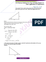 RD Sharma Solutions For Class 10 Chapter 12 Some Applications of Trigonometry