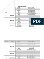 Schedule of Finishes