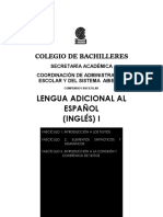 Lengua Adicional Al Español (Ingles I)