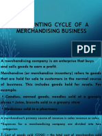 Accounting Cycle of A Merchandising Business