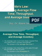 Little's Law: Relating Average Flow Time, Throughput, and Average Inventory