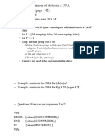 Minimize The Number of States in A DFA - Algorithm (3.6, Page 142)