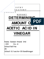 Determining Amount of Acetic Acid in Vin