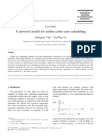 A Network Model For Airline Cabin Crew Scheduling