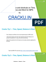 Ibps Time, Speed, Distance and Work Formulas PDF