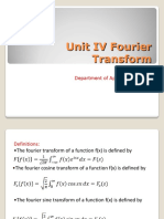 Unit 4 Fourier Transforms PDF