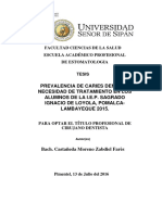 Prevalencia Caries y Necesidad de Tratamiento PDF