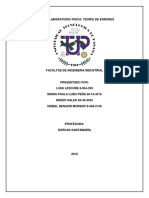 Informe Laboratorio Fisica Teoria de Errores