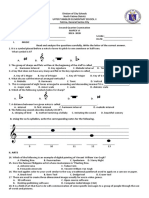 2nd Quarter Examination in MAPEH 2019 2020