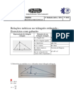 Lista de Exercícios Relaçoes Metricas No Triangulo Retangulo 3 UL SBC