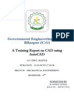 Autocad Training Report