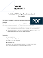 Certified Labview Developer Recertification Exam 2 Test Booklet