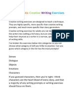 50 Fantastic Creative Writing Exercises