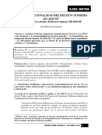 Revista Iuris Dictio - I - Octubre - 2019 - Comentarios Al Decreto Supremo 261-2019-Ef - Autor José María Pacori Cari