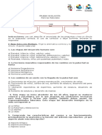 Prueba Nivelación. Ciencias Naturales