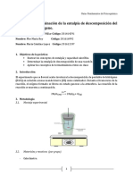 Práctica 1 - Determinación de La Entalpía de Descomposición Del Peróxido de Hidrógeno