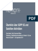 Überblick Über 3GPP 5G Und Satelliten Aktivitäten