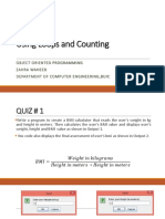 Lab No. 3: Using Loops and Counting