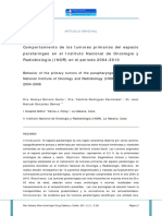 Comportamiento de Los Tumores Primarios de Tumores Parafaringeos