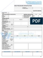 WPS Format For ISO 15614-1 WPS