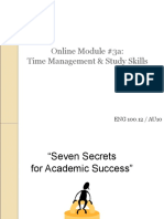 On-Line Module #3a Time Managment & Study Skills