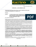 Carta para Reinicio de Obra