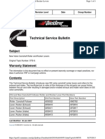 2013 Cummins ISX New Valve Camshaft Roller and Rocker LeversTSB - 100551