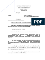 Plaintiff,: Urgent Motion To Suspend/Stay Proceedings COMES NOW The Defendant by The Undersigned Counsel, and Unto