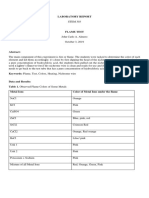 Flame Test Laboratory Report